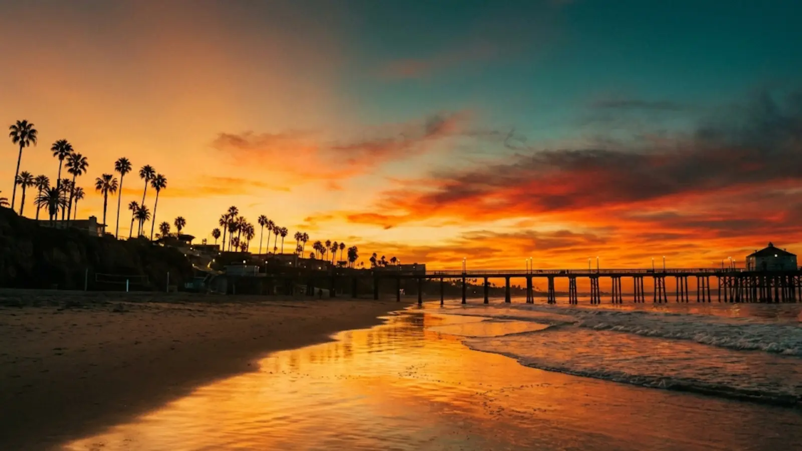 Santa Monica Pier at sunset